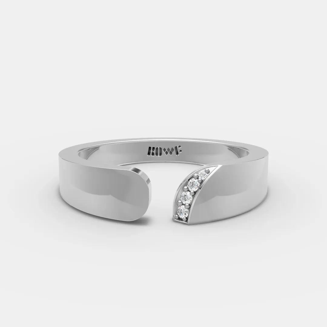 Open End Diamond Accent Ring